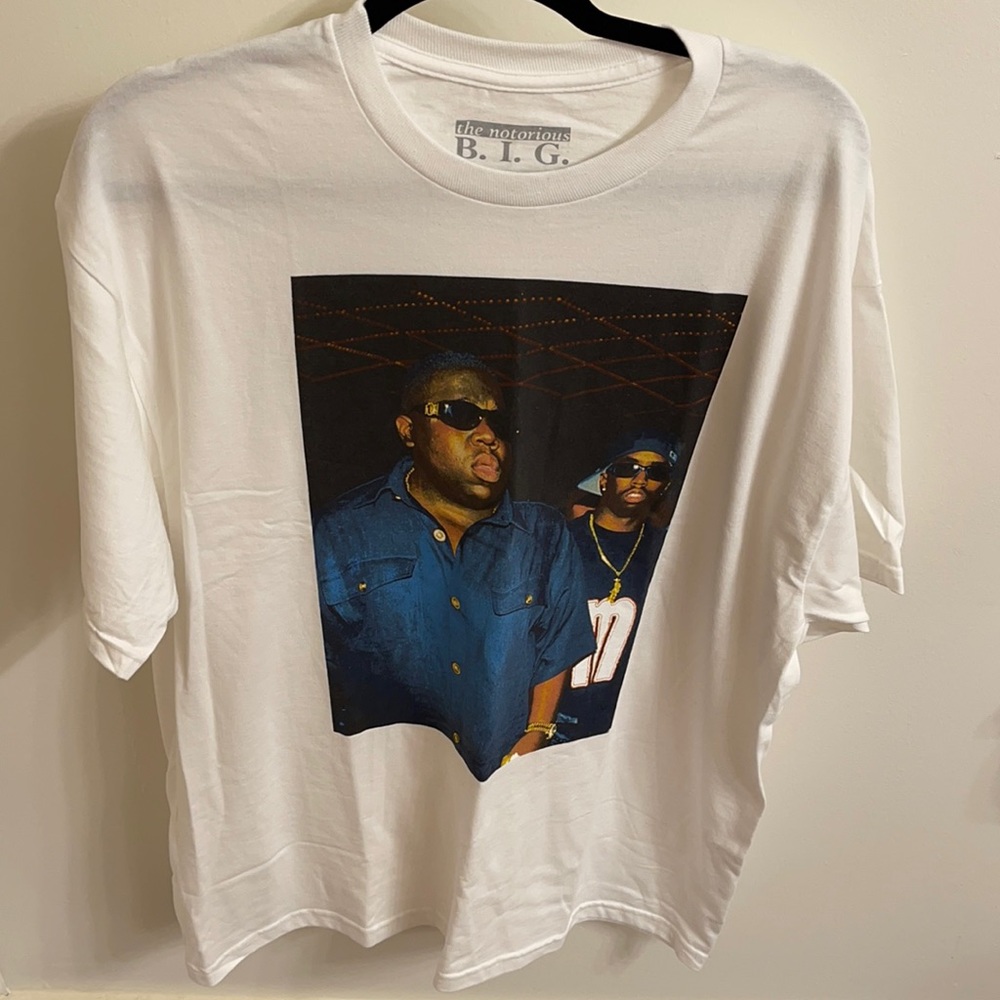 The Notorious B.I.G. T-shirt Size L Color White Blue